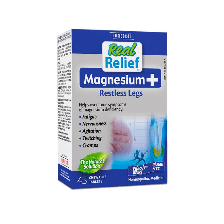Homeocan, Real Relief, Magnesium+, 45 Chewable Tablets