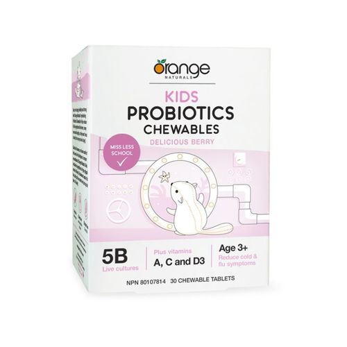 Orange Naturals, Kids Probiotics Chewables, 30 Chewable Tablets