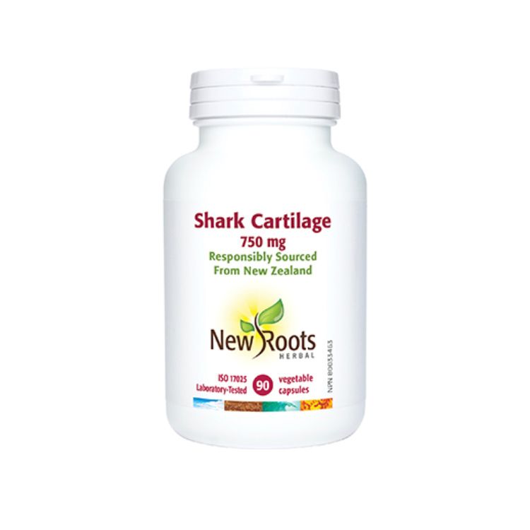 加拿大New Roots鲨鱼软骨素胶囊 90粒 减少关节软骨流失 补充钙质
