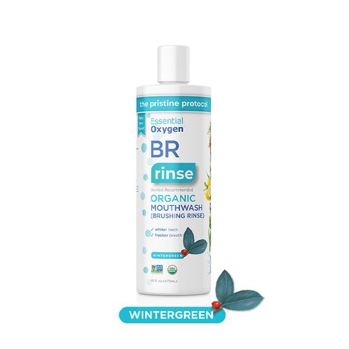 Essential Oxygen, Step 1 Organic Brushing Rinse Mouthwash, Wintergreen, 473ml   