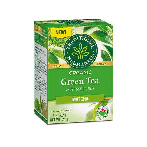Traditional Medicinals, Organic Green Tea, Matcha, 16 Tea Bags