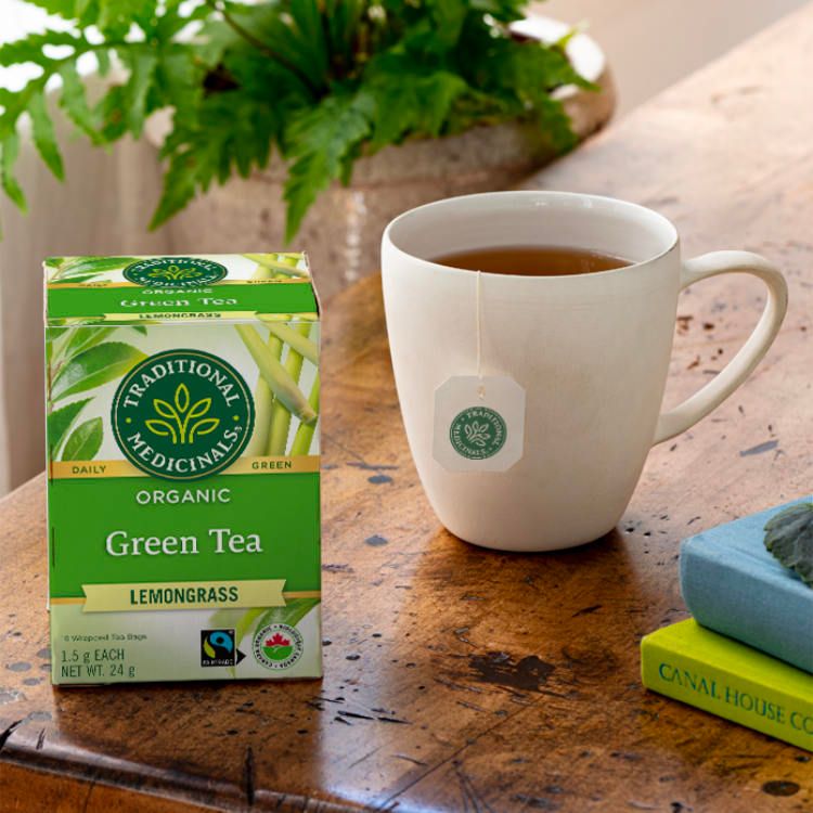 Traditional Medicinals, Organic Green Tea, Lemongrass, 16 Tea Bags