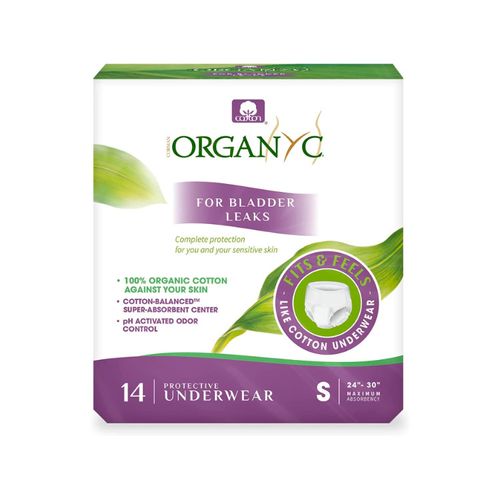 Organyc, Protective Underwear, Small, 14 Counts