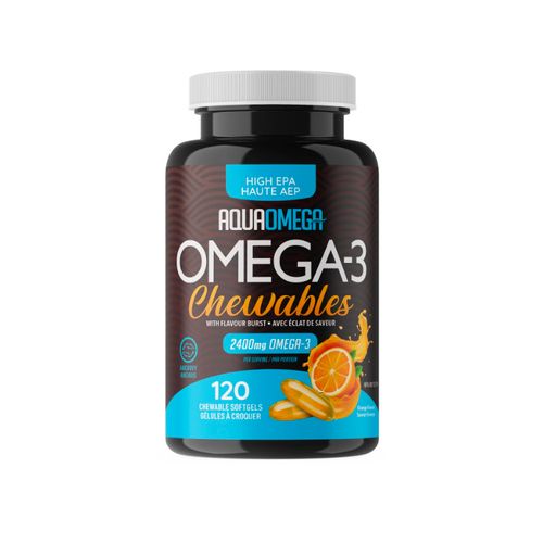 AquaOmega, High EPA Omega-3, Chewables, Orange, 120 Softgels