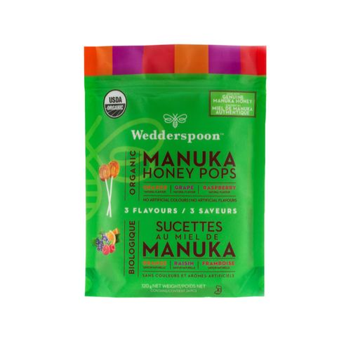 Wedderspoon, Organic Manuka Honey Pops, 24 Packs