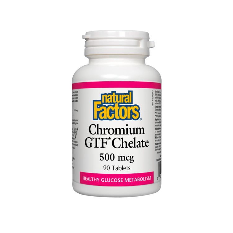 加拿大Natural Factors铬GTF螯合物 90片 强化胰岛素作用 有助控制血糖