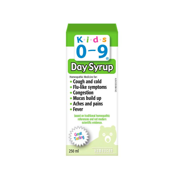 Homeocan, Kids 0-9, Cough & Cold, Day Syrup, 250 ml