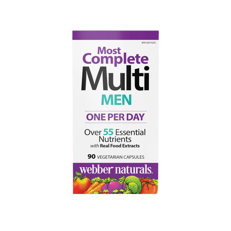Webber Naturals, Men's Most Complete Multi, 90 Vegetarian Capsules