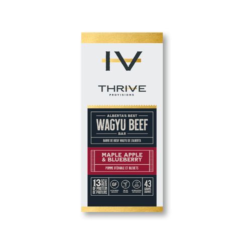 Thrive Provisions, Wagyu Beef Bar, Maple Apple & Blueberry, 12s