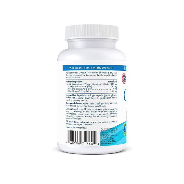 美国Nordic Naturals挪威小鱼Omega-3胶囊 60粒 保护心血管健康 健脑益智