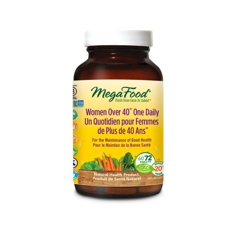 美国MegaFood全食物提取复合多维营养片 女性40岁以上 72片 提升精力焕活能量