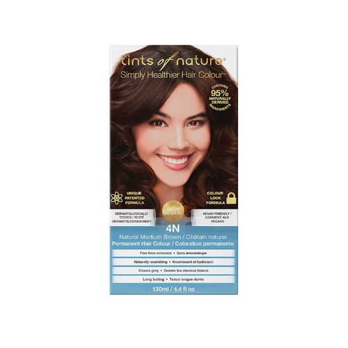 Tints of Nature, Hair Colour Permanent, Natural Medium Brown TN4N