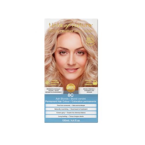 英国Tints of Nature天然持久型染发剂 8C-灰金色 美发沙龙级效果 超过75%有机认证成分 染发同时保护头发