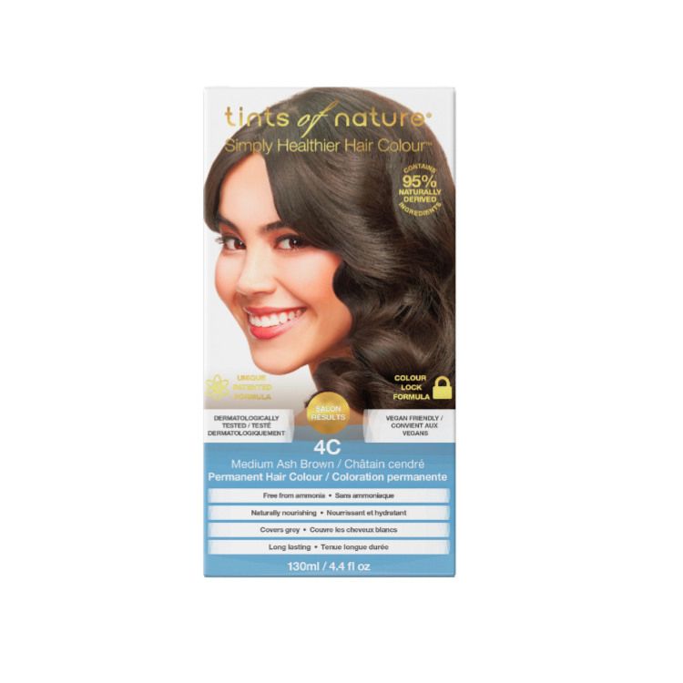 Tints of Nature, Hair Colour Permanent, Medium Ash Brown TN4C