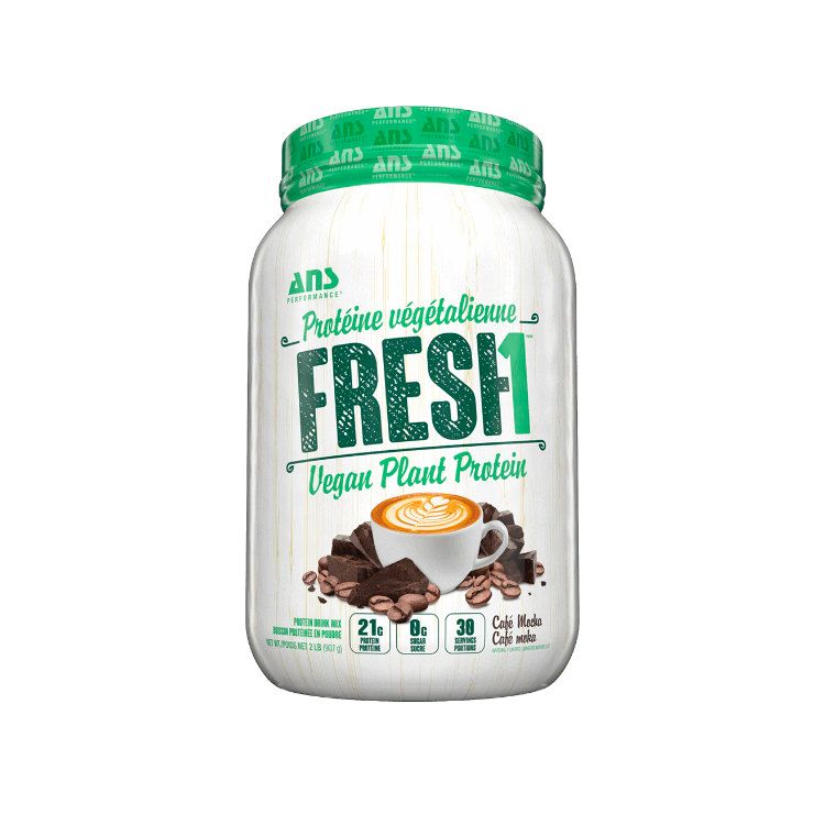 加拿大ANS FRESH1素食植物蛋白粉 咖啡抹茶味 907克 含全部9种必需氨基酸 零糖低脂配方