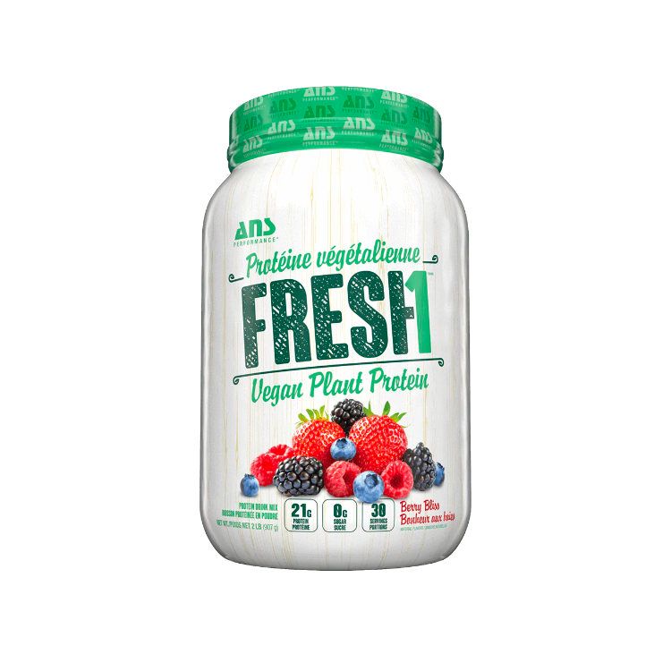 加拿大ANS FRESH1素食植物蛋白粉 浆果味 907克 含全部9种必需氨基酸 零糖低脂配方