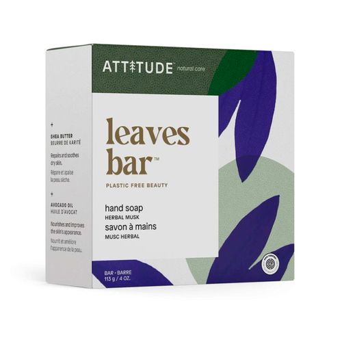 Attitude, Leaves Bar, Hand Soap, Herbal Musk, 113g