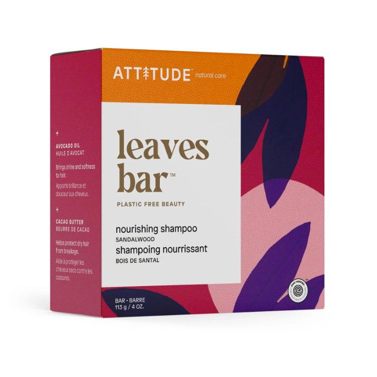 Attitude, Leaves Bar, Shampoo Bar, Nourishing Shampoo, Sandalwood, 113g
