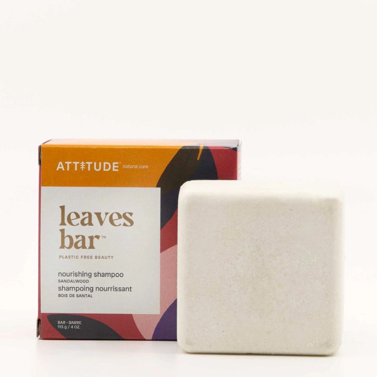 Attitude, Leaves Bar, Shampoo Bar, Nourishing Shampoo, Sandalwood, 113g