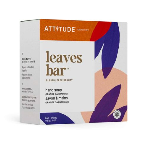 Attitude, Leaves Bar, Hand Soap, Orange Cardamom, 113g