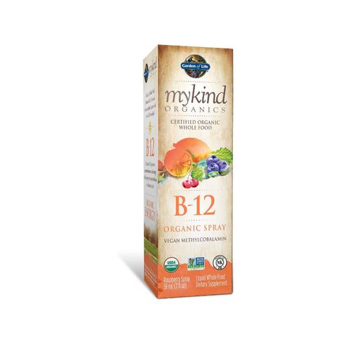 Garden of Life, mykind Organics, B-12 Organic Spray Raspberry, 58 ml
