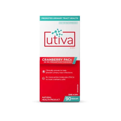 加拿大Utiva蔓越莓尿路感染缓解胶囊 90粒 一天一粒 含36毫克原花青素 加拿大医生推荐