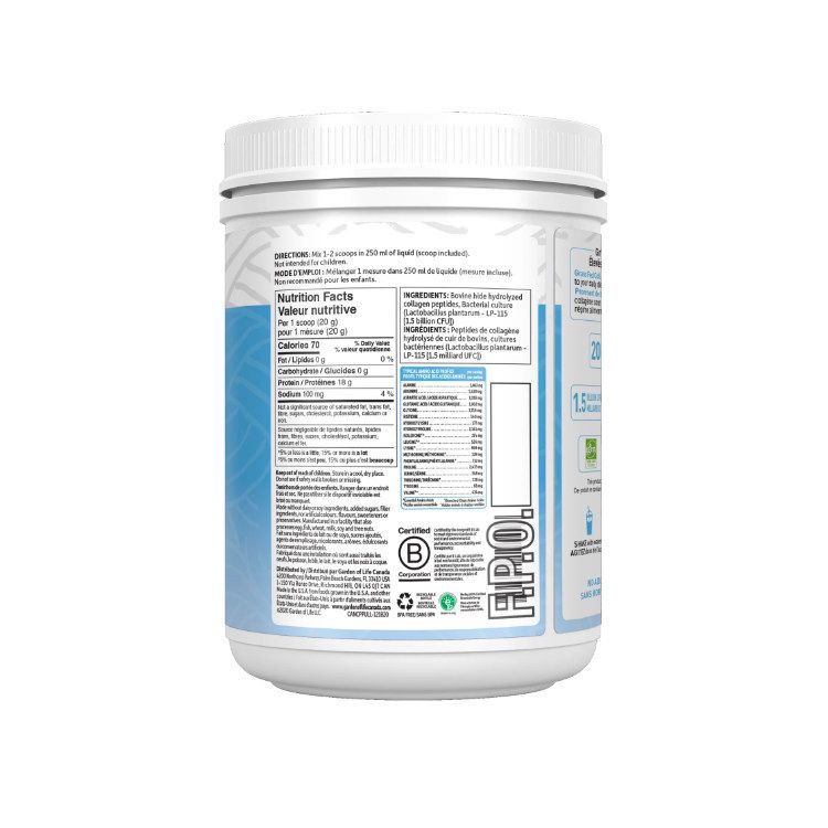 Garden of Life, Grass Fed Collagen Peptides, Unflavoured Drink Mix, 560 g