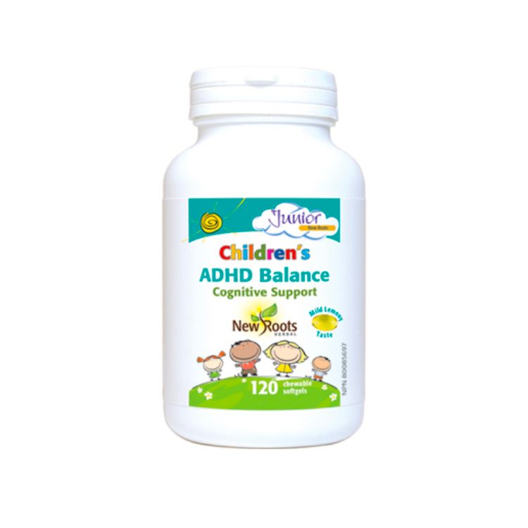 New Roots, Children's ADHD Balance, Cognitive Support, 120 Chewbale Softgels