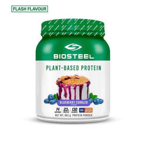 加拿大BioSteel百淬纯植物蛋白粉 462克 蓝莓草莓味 NSF认证 混合糙米/豌豆/南瓜蛋白 纯素食可用