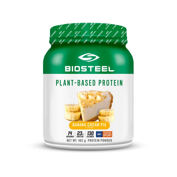 加拿大BioSteel百淬纯植物蛋白粉 462克 香蕉奶油派味 NSF认证 混合糙米/豌豆/南瓜蛋白 纯素食可用