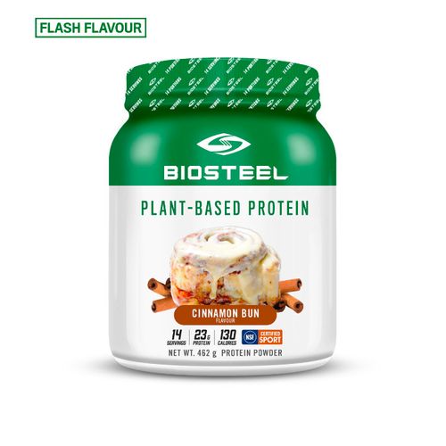 Biosteel, Plant-Based Protein, Cinnamon Bun, 462g