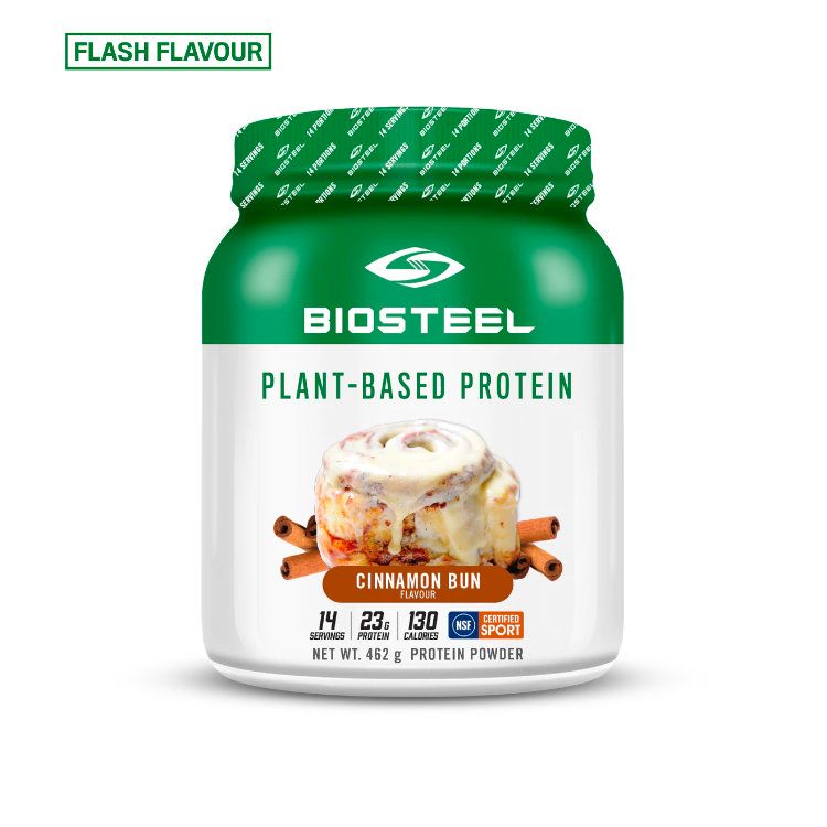 加拿大BioSteel百淬纯植物蛋白粉 462克 肉桂面包味 NSF认证 混合糙米/豌豆/南瓜蛋白 纯素食可用