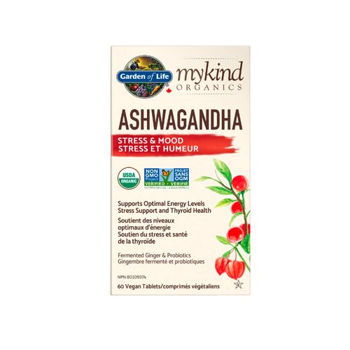 Garden of Life, Mykind Organics, Ashwagandha, 60 Vegan Tablets