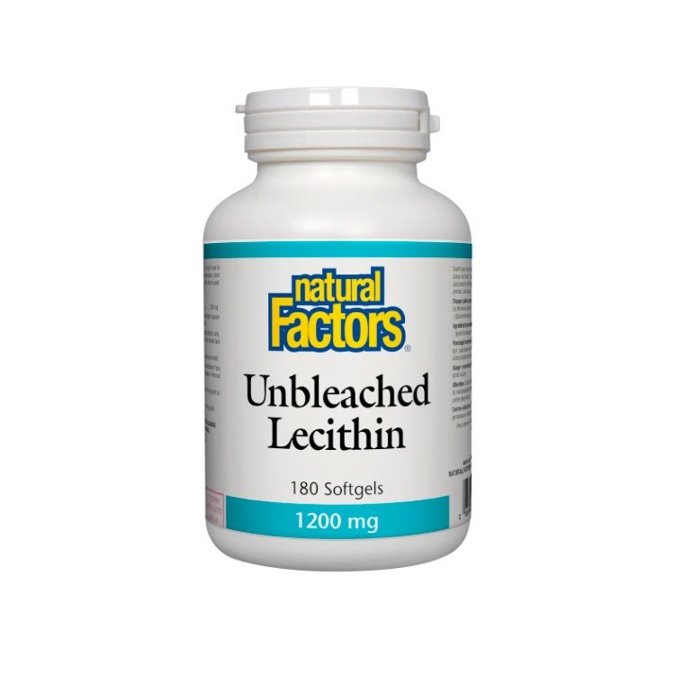 Natural Factors, Unbleached Lecithin, 1200mg, 180 Capsules