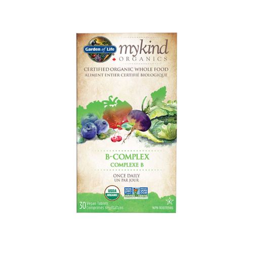 Garden of Life, mykind Organics, B-Complex Once Daily, 30 Tablets