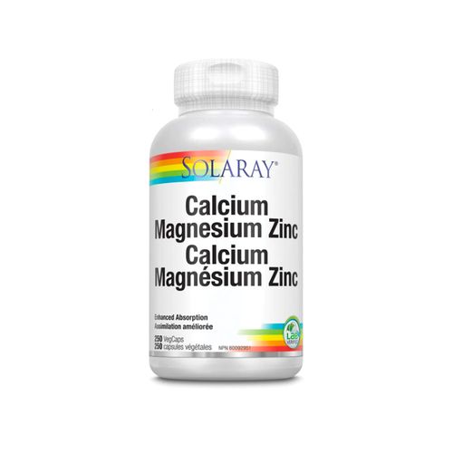 Solaray, Calcium Magnesium Zinc, 250 VegCap