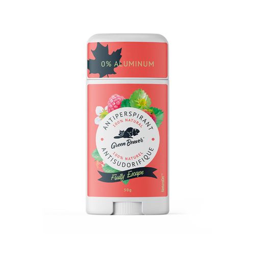 Green Beaver, Natural Aluminum-Free Antiperspirant, Fruity Escape, 50 g