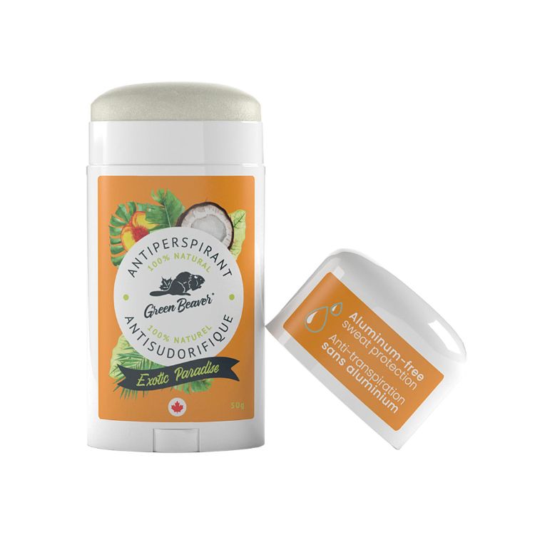 加拿大Green Beaver天然无铝止汗棒 热带水果香/50克 保持腋下干爽 通过ECOCERT认证 止汗剂止汗棒除臭除味 - Green Beaver | 加拿大生活加