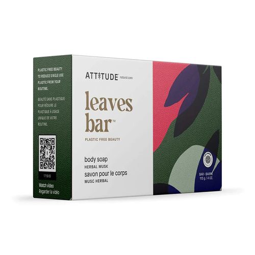 Attitude, Leaves Bar Body Soap - Herbal Musk, 113g