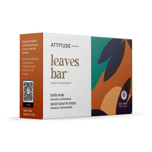 Attitude, Leaves Bar, Body Soap, Orange Cardamom, 113g