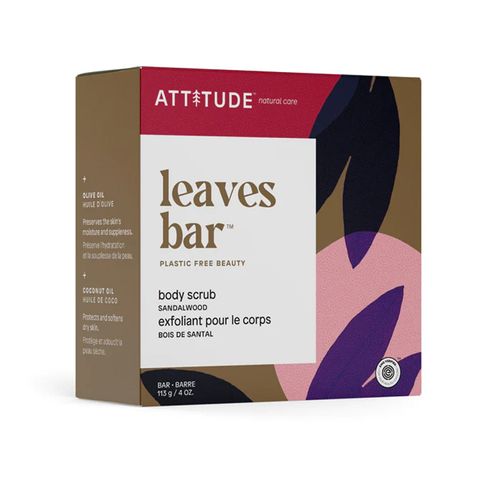 Attitude, Leaves Bar, Body Scrub, Sandalwood, 113g