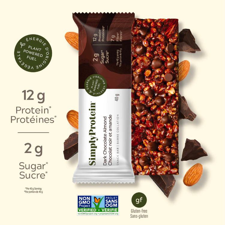 SimplyProtein, Snack bar, Dark Chocolate Almond, 12*40g