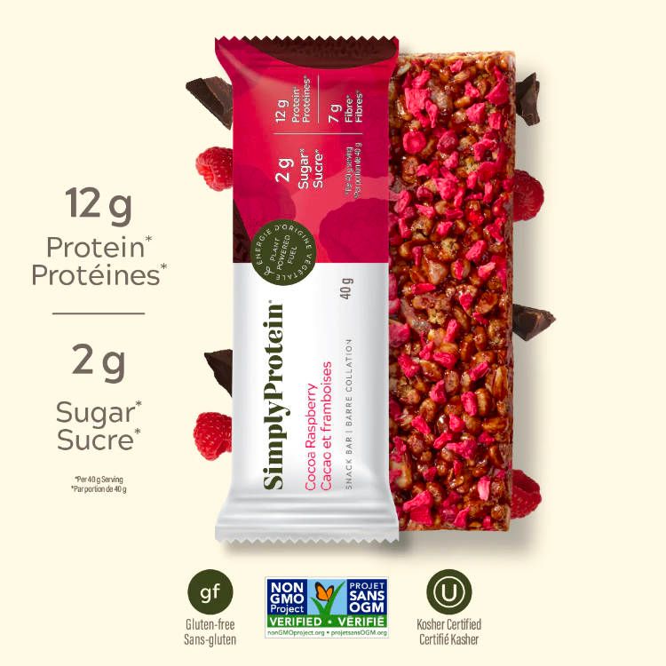 SimplyProtein, Snack bar, Cocoa Raspberry, 12*40g