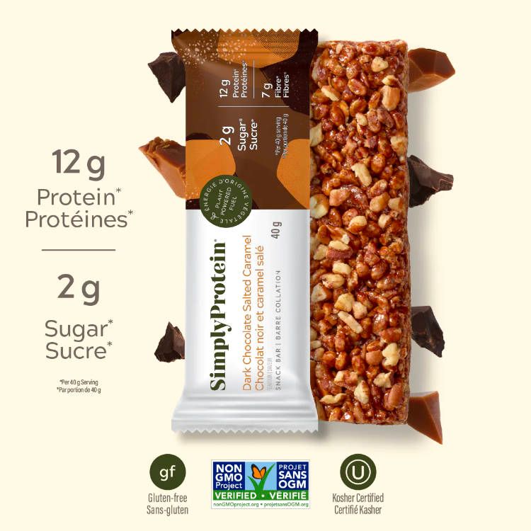 SimplyProtein, Snack bar, Dark Chocolate Salted Caramel, 12*40g