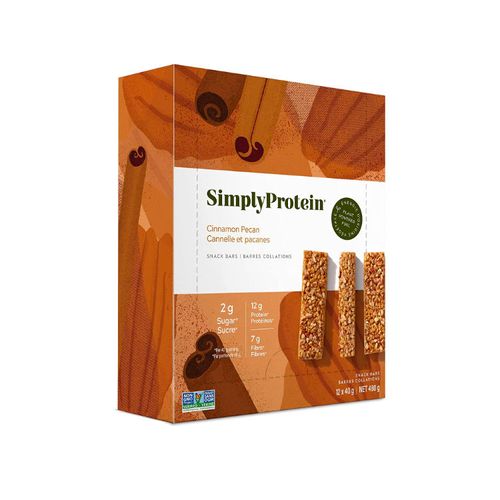 SimplyProtein, Snack bar, Cinnamon Pecan, 12*40g