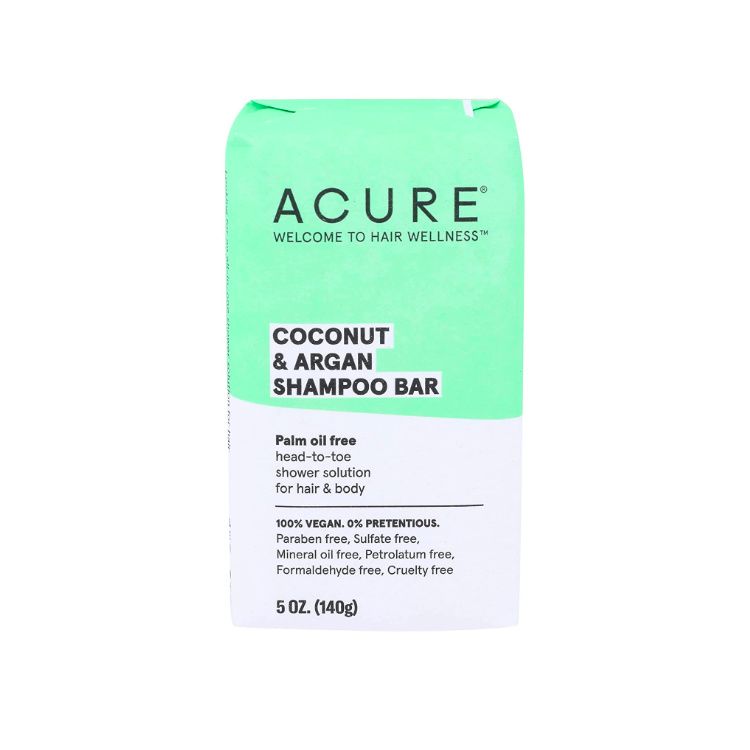 美国Acure万用洗发皂 140克 可用于洗发/沐浴/洗手 椰子油皂基 添加摩洛哥坚果油 补水滋润