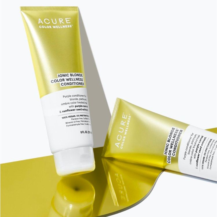Acure, Ionic Blonde Color Wellness Conditioner, Purple Carrot & Sunflower Seed Extract, 236ml