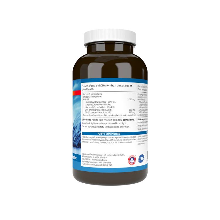 Carlson Laboratories, Super DHA Gems, 500mg, 180 Softgels
