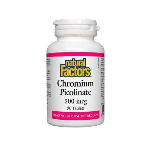 Natural Factors, Chromium Picolinate, 500mcg, 90 Tablets