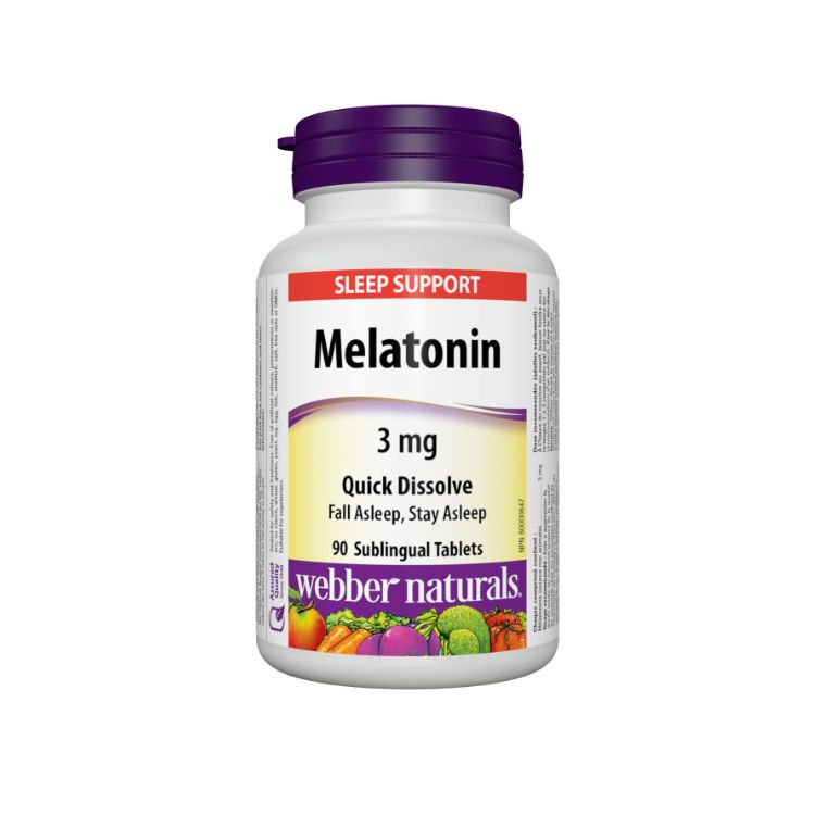 Webber Naturals, Melatonin Quick Dissolve, 3 mg, 90 Tablets